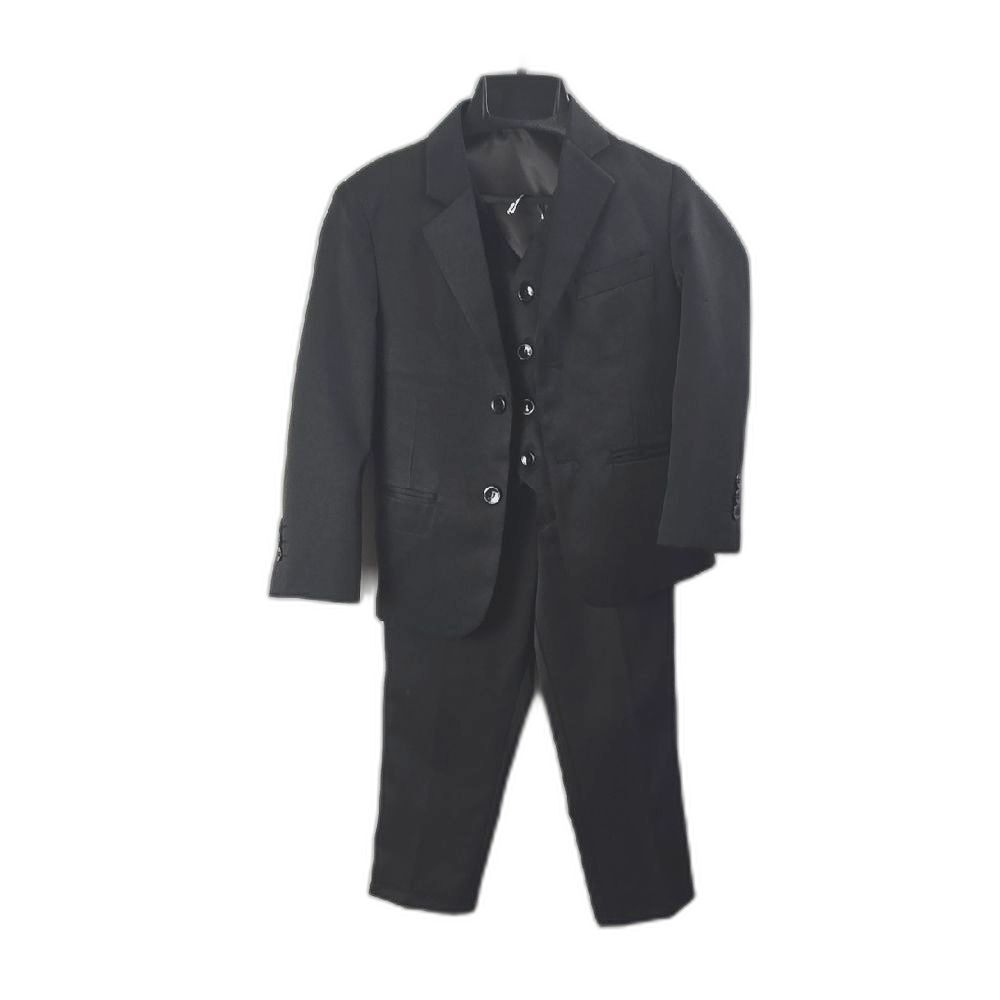 Kids World of USA Boys Classic 3-Piece Suit Black Sz 5 Formal Special Occasion